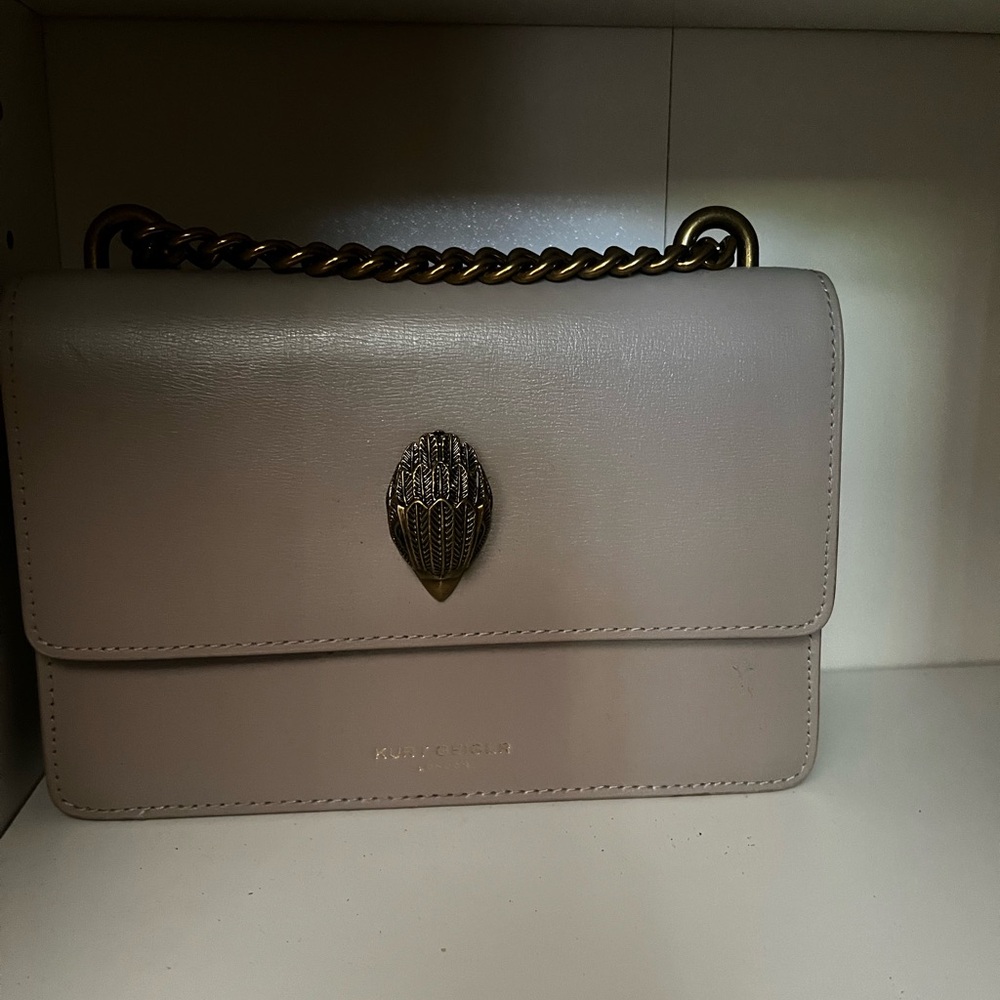Kurt Geiger Gray Crossbody Bag with Chain Strap
